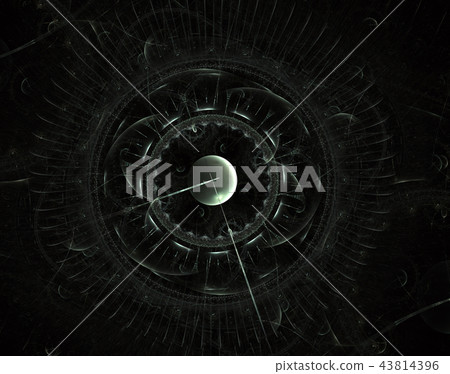 Futuristic modern clock watch abstract fractal Futuristic modern clock watch abstract fractal 43814396