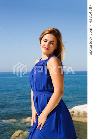 Woman in blue Woman in blue 43814397