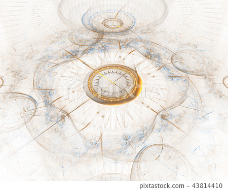 Futuristic modern clock watch abstract fractal Futuristic modern clock watch abstract fractal 43814410