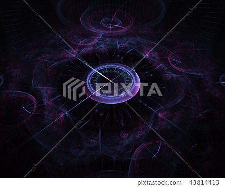 Futuristic modern clock watch abstract fractal 43814413