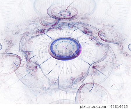 Futuristic modern clock watch abstract fractal 43814415
