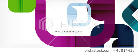 Square geometric background, multicolored template for business or technology presentation or web 43814433