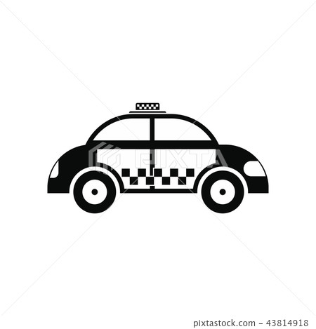 Taxi black simple icon 43814918