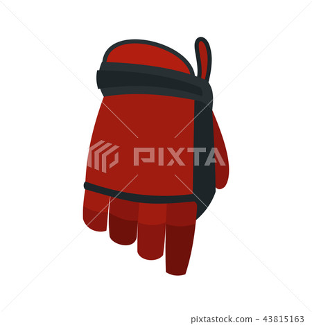 Hockey glove flat icon Hockey glove flat icon 43815163
