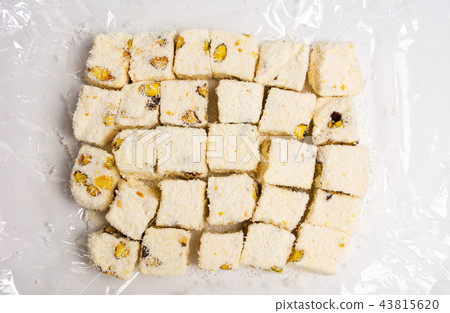 Turkish delight dessert with pistachio 43815620