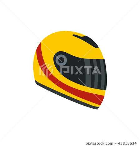 Racing helmet flat icon 43815634