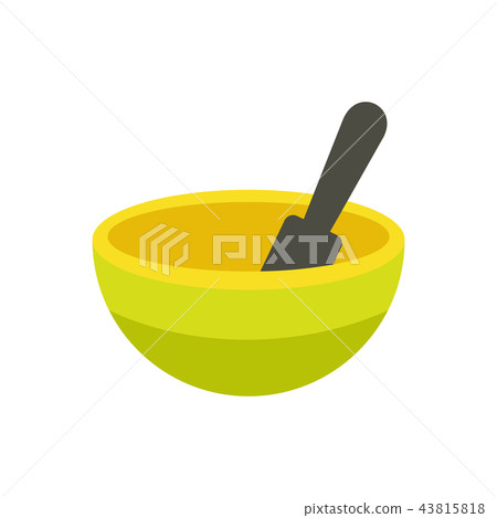 Yellow mortar and pestle flat icon Yellow mortar and pestle flat icon 43815818