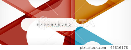 Geometric background, circles and triangles shapes banner. Illustration for business brochure or 43816178
