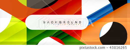 Circle and triangle abstract background 43816265