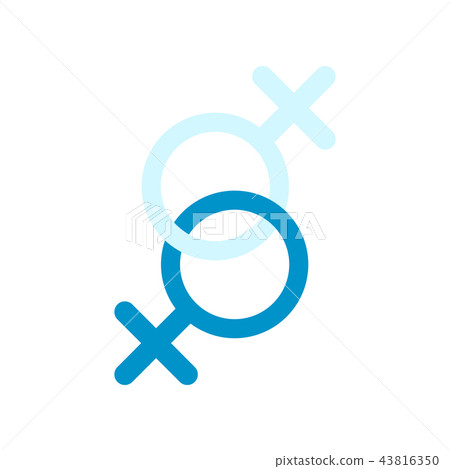Sign of two women flat icon Sign of two women flat icon 43816350