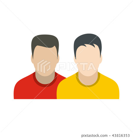 Avatar two men flat icon Avatar two men flat icon 43816353