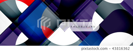 Color square shapes, geometric modern abstract background 43816362
