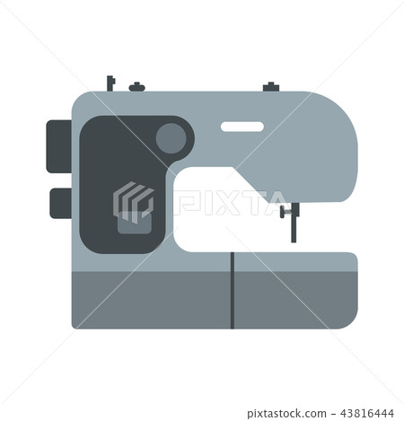 Modern sewing machine flat icon Modern sewing machine flat icon 43816444
