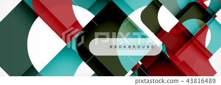 Colorful squares composition abstract banner. Illustration for business brochure or flyer 43816489