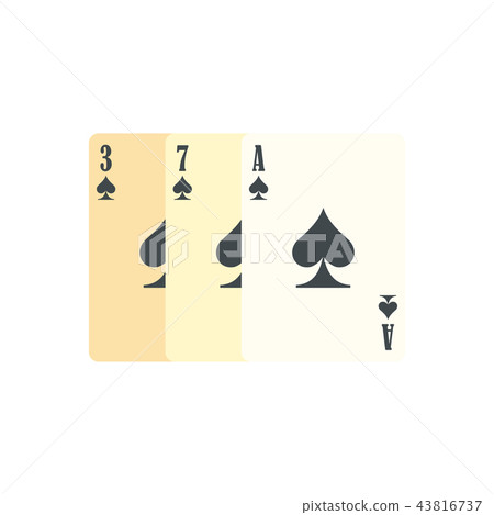Playing cards flat icon Playing cards flat icon 43816737