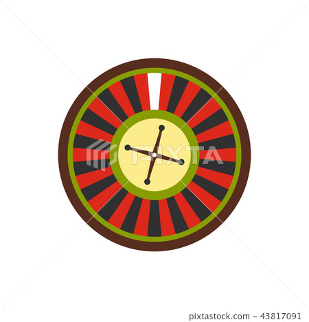 Casino symbol, roulette flat icon  43817091