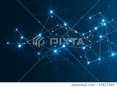 Glowing network background 43817564