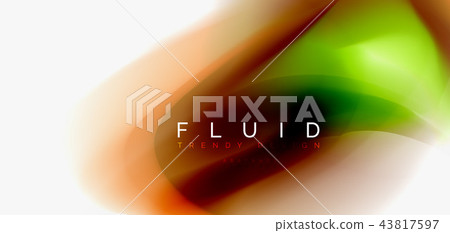 Fluid flowing wave abstract background 43817597