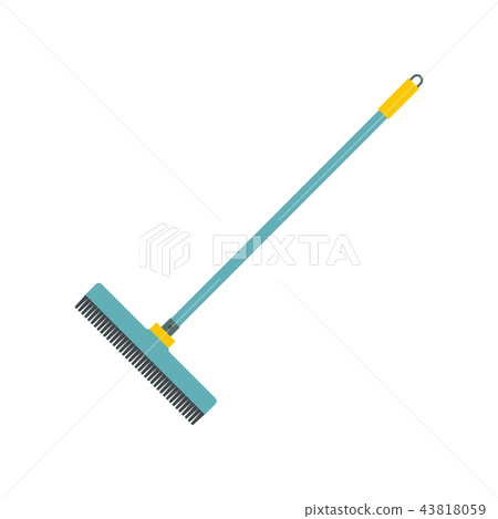 Blue plastic broom flat Blue plastic broom flat 43818059