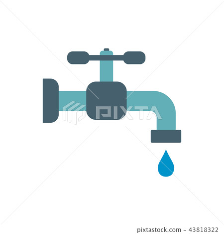 Faucet flat icon  43818322