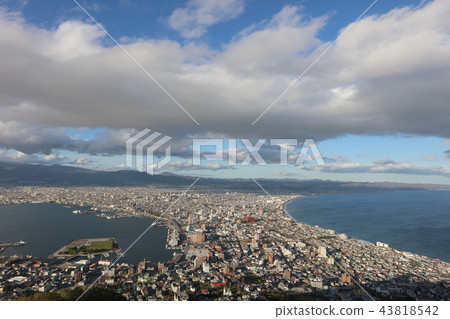 View of Hakodate cityscape,Hokkaido, Japan View of Hakodate cityscape,Hokkaido, Japan 43818542
