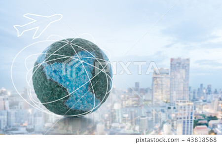 travel by airplane concept 43818568