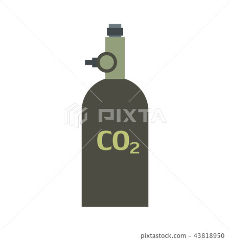 Gas hand grenade flat icon 43818950