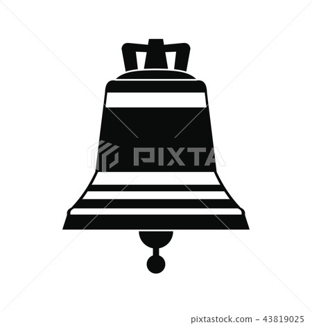 Church bell black simple icon  43819025