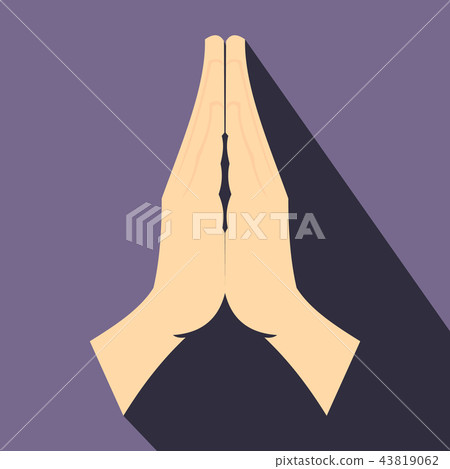 Praying hands flat icon Praying hands flat icon 43819062