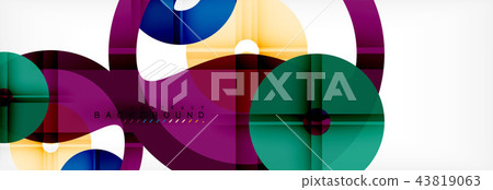 Geomtric modern backgrounds, rings abstract template 43819063