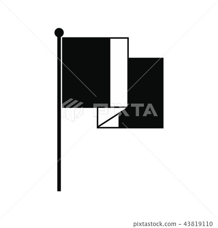 Flag black simple icon Flag black simple icon 43819110