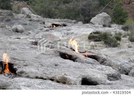 Natural fire between rock - Chimera Mount Natural fire between rock - Chimera Mount 43819304