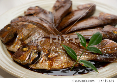 Boiled mackerel Boiled mackerel simmered mackerel simmered in a bowl Boiled mackerel Boiled mackerel simmered mackerel simmered in a bowl 43819385