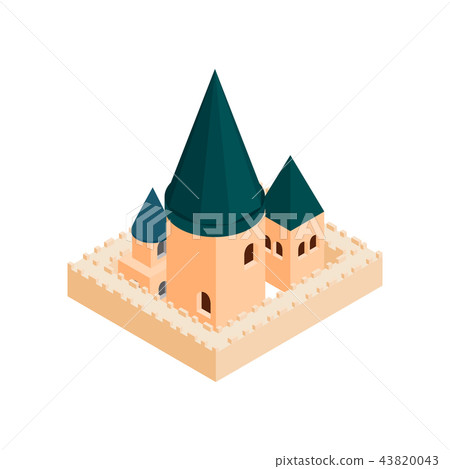Roman Catholic church isometric 3d icon 43820043