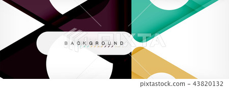 Geometric background, circles and triangles shapes banner. Illustration for business brochure or Geometric background, circles and triangles shapes banner. Illustration for business brochure or 43820132