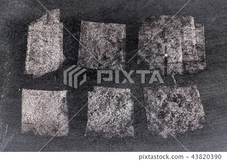 White color chak hand drawing in set of line 43820390