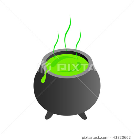 Witch cauldron with green potion Witch cauldron with green potion 43820662