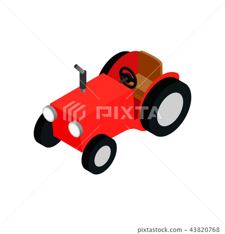 Red farmers car isometric 3d icon Red farmers car isometric 3d icon 43820768