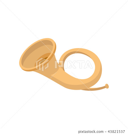 Traditional hunting horn cartoon icon 43821537