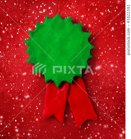 Plasticine figure of medal banner 43822391