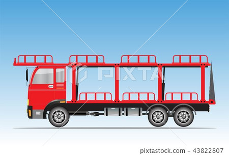 Truck for Car Transportation Vector 43822807