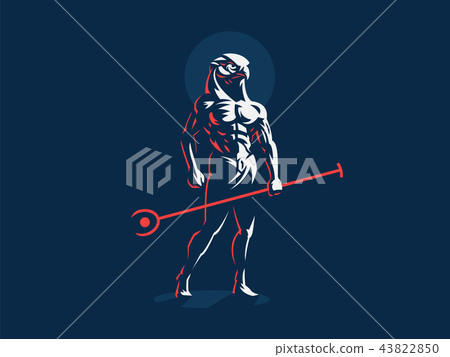 The Egyptian god Horus. Vector illustration. The Egyptian god Horus. Vector illustration. 43822850