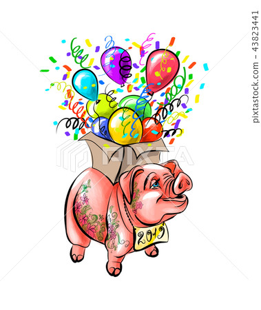 Chinese Zodiac Sign Year of Pig, Happy Chinese New Year 2019 year of the pig Chinese Zodiac Sign Year of Pig, Happy Chinese New Year 2019 year of the pig 43823441