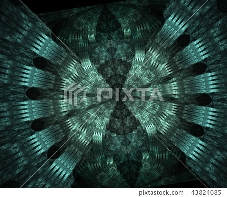 Glowing stargate in space, computer abstract Glowing stargate in space, computer abstract 43824085