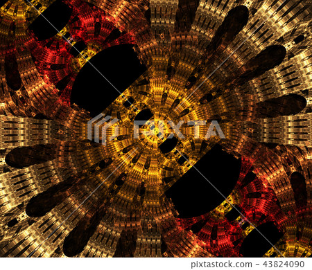 Glowing stargate in space, computer abstract Glowing stargate in space, computer abstract 43824090