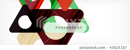Abstract geometric background. Modern overlapping triangles. Unusual color shapes for your message 43825187