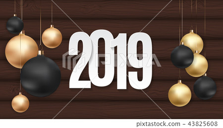Happy New Year 2019 Background. Vector Illustration Happy New Year 2019 Background. Vector Illustration 43825608