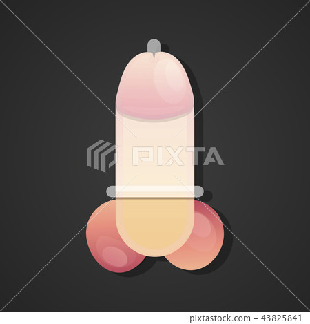 penis symbol cartoon illustration  43825841