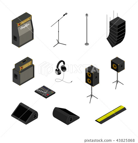 Isometric music equipment Isometric music equipment 43825868