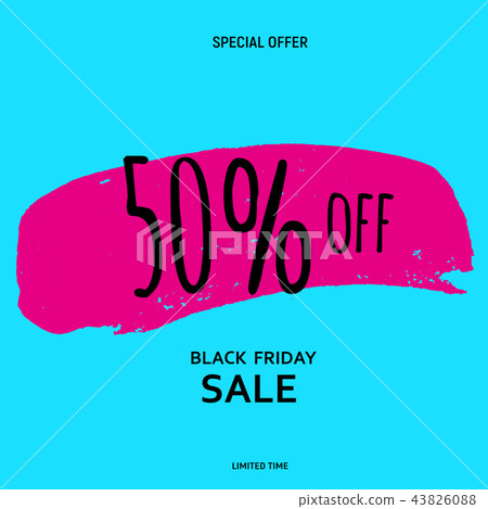 Black Friday Sale Banner Template. Vector Illustration 43826088